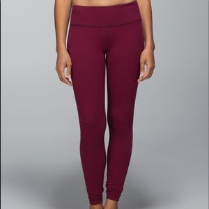 berry pique lululemon leggings full length